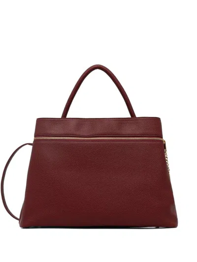 Twinset Structured Bag With Clean Lines In Burgundy