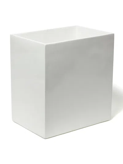 Jonathan Adler Lacquer Wastebasket In White