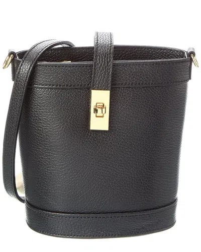 Persaman New York Maxine16 Leather Bucket Bag In Black
