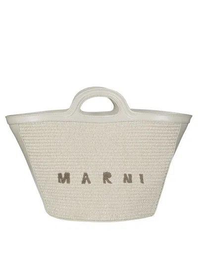 Marni Tropicalia Small Hand Bag In Neutral