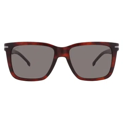 Hugo Boss Grey Square Men's Sunglasses Boss 1598/s 0ex4/ir 55 In Brown