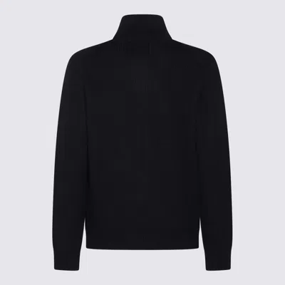 Seven Gauge Dark Blue Wool Knitwear In Blue