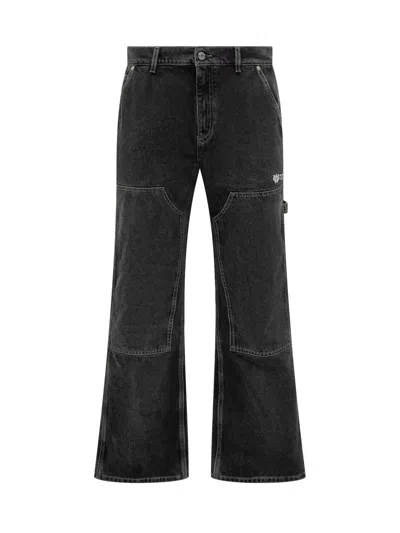 Off-white Vintage Gothic Carpenter Jeans In Denim In Black