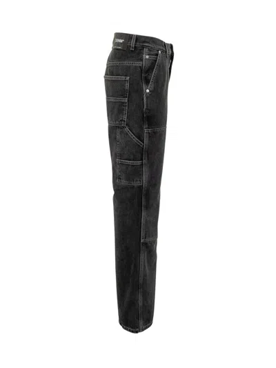 Off-white Vintage Gothic Carpenter Jeans In Denim In Black