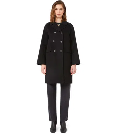 Weekend Max Mara Omens Wmm Zolfo Db Padded Coat Black In Black