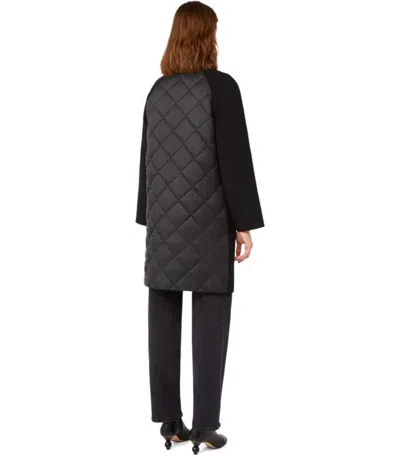 Weekend Max Mara Omens Wmm Zolfo Db Padded Coat Black In Black