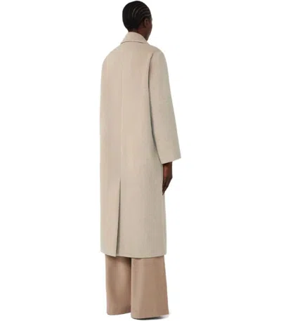 Weekend Max Mara Zufolo Light Beige Double-breasted Coat In Multi