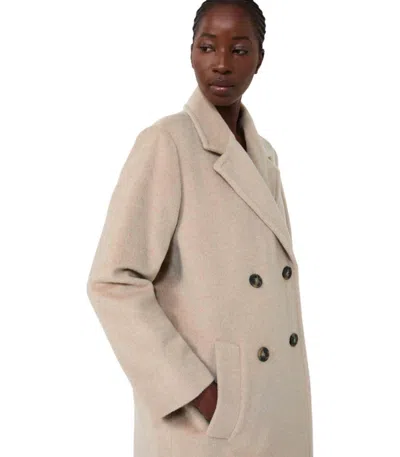 Weekend Max Mara Zufolo Light Beige Double-breasted Coat In Multi