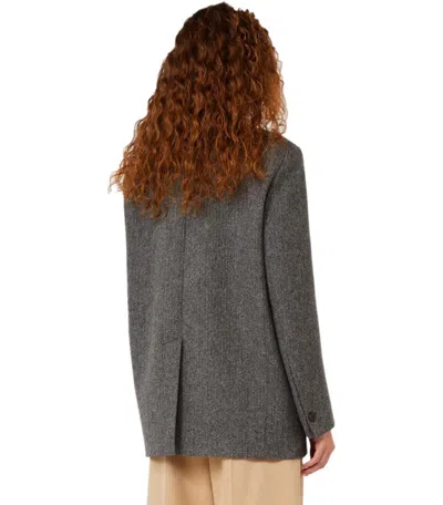 Weekend Max Mara Tronto Wool Single Breasted Blazer In Gray