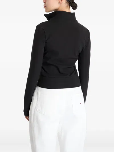 Adidas Originals Essentials Ribbed Zip-up Track Jacket In Black