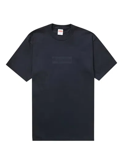 Supreme Logo-detail Cotton T-shirt In Blue