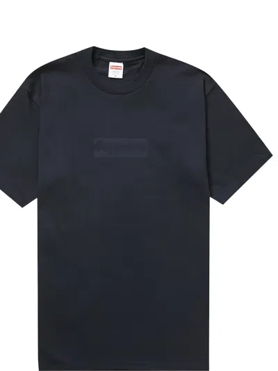 Supreme Logo-detail Cotton T-shirt In Blue