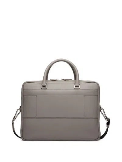 Bally Leather Briefcase In Neutral