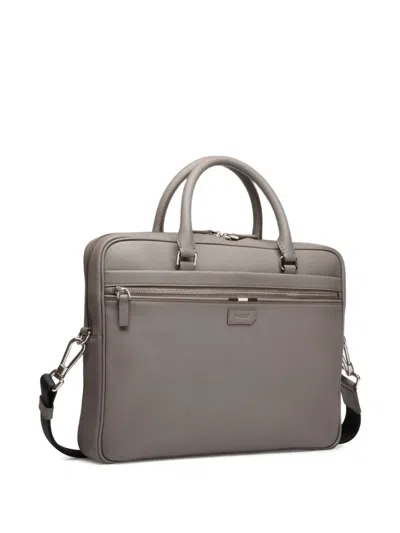 Bally Leather Briefcase In Neutral