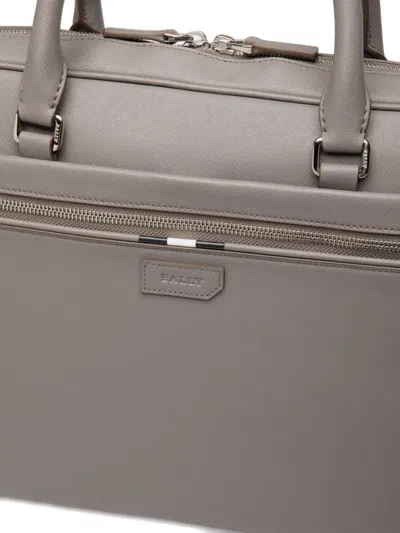 Bally Leather Briefcase In Neutral