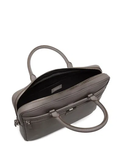 Bally Leather Briefcase In Neutral