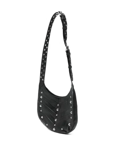 Valentino Hoboho Small Leather Hobo Bag With Studs In Black