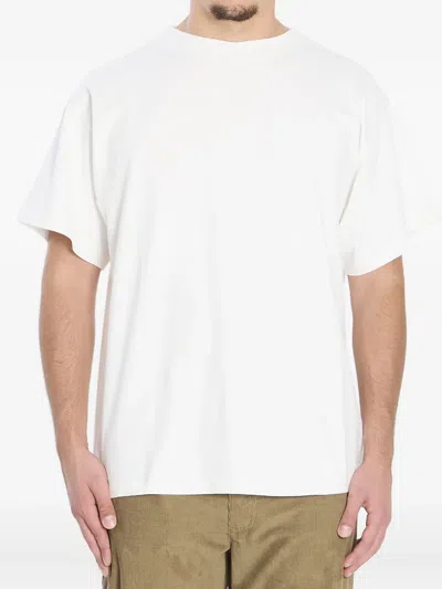 The Row Boxy Cut Cotton T-shirt With Short Sleeves In White