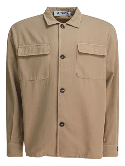 Altum Beige Cotton Jacket In Brown