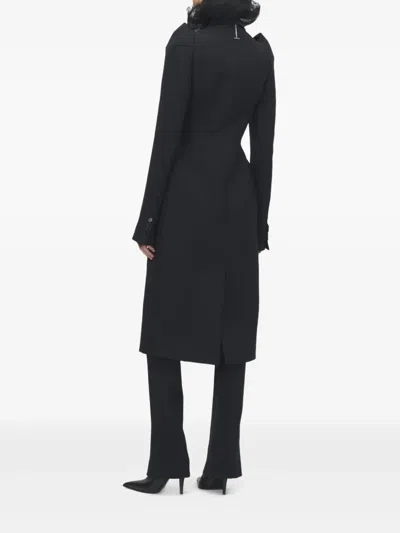 Alexander Mcqueen Wool-blend Structured Coat In Black