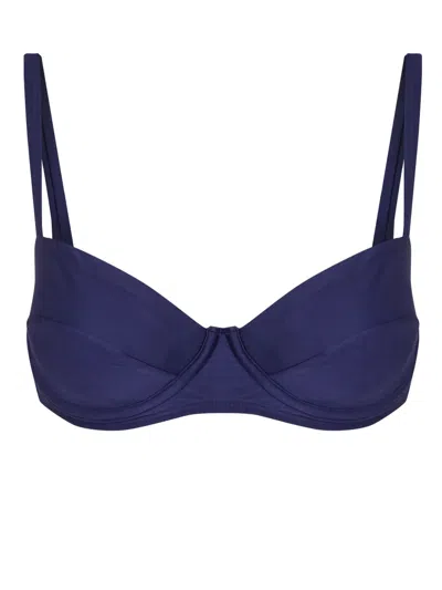 Lenny Niemeyer Half-cup Bikini Top In Blue