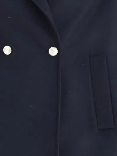 Cruna Midi Coat With Button Closure In Blue