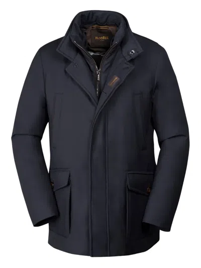 Moorer Drive-s-pum Zip Pocket Jacket In Blue