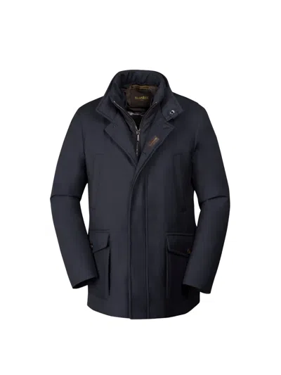 Moorer Drive-s-pum Zip Pocket Jacket In Blue