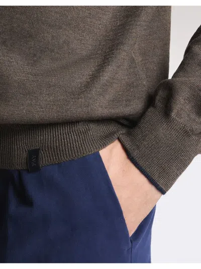 Fay Elbow-patch Crew-neck Sweater In Brown