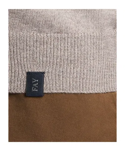 Fay Virgin Wool Sweater In Brown