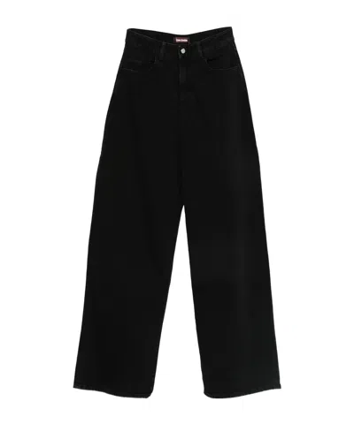 Icon Denim Wide-leg Jeans In Black