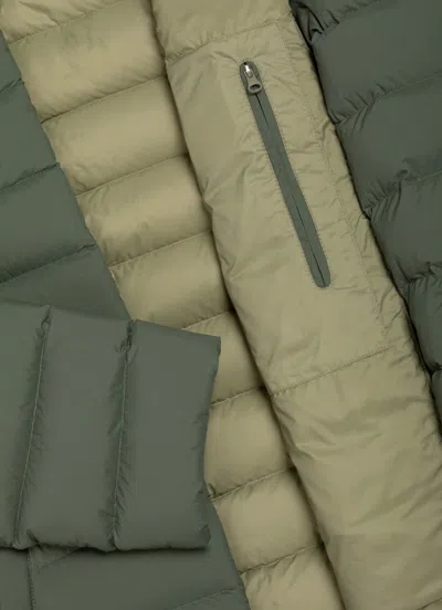 Colmar Long-sleeved Hooded Down Jacket In Green