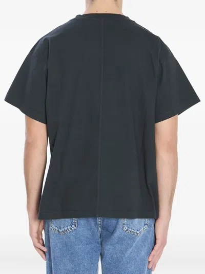The Row Boxy Cotton T-shirt Short Sleeves In Black