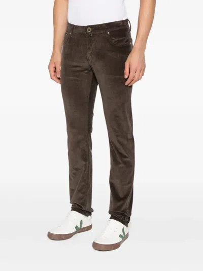 Jacob Cohen 5 Pockets Slim Fit Pants In Brown
