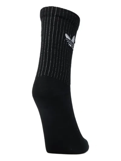 Adidas Originals Reflective Crew Socks (pack Of Two) In Black