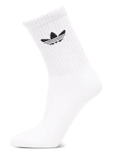 Adidas Originals Reflective Crew Socks (pack Of Two) In White