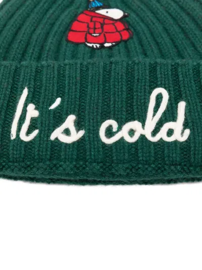 Mc2 Saint Barth X Peanuts Wengen Jr Ribbed Beanie Hat In Green