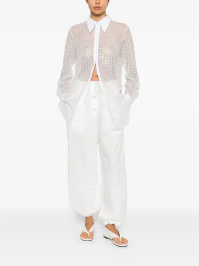 Niccolò Pasqualetti Marianne Embellished Shirt In White