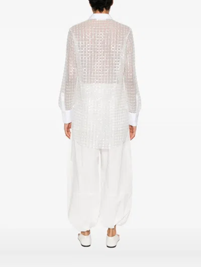 Niccolò Pasqualetti Marianne Embellished Shirt In White