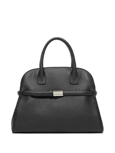 Orciani Medium Aura Soft Handbag In Black