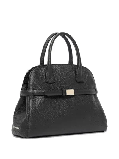 Orciani Medium Aura Soft Handbag In Black