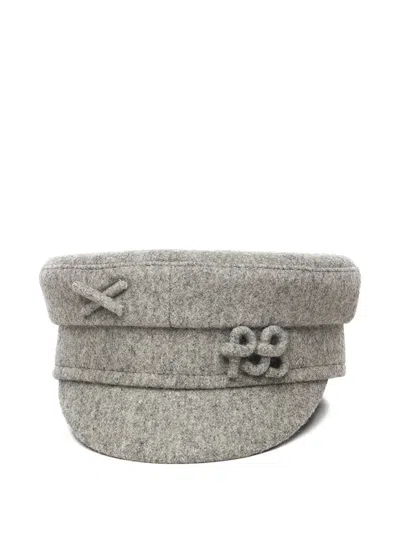 Ruslan Baginskiy Logo-detailed Baker Boy Hat In Gray