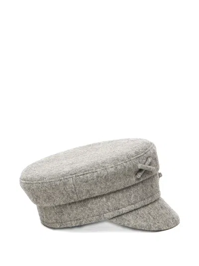 Ruslan Baginskiy Logo-detailed Baker Boy Hat In Gray