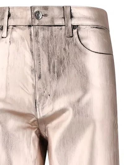 Frame Belt-loop Trousers In Gold