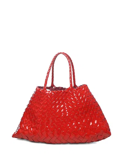Dragon Diffusion Woven Tote Bag In Red