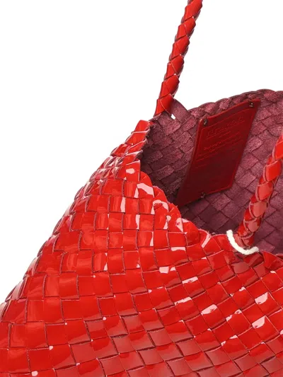 Dragon Diffusion Woven Tote Bag In Red