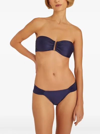 Lenny Niemeyer Draped Bikini Bottoms In Blue