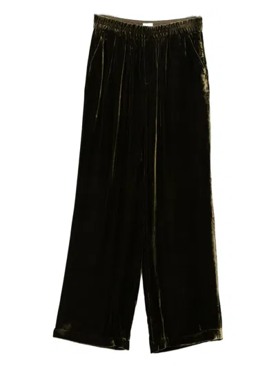 Closed Velvet Trousers In Green