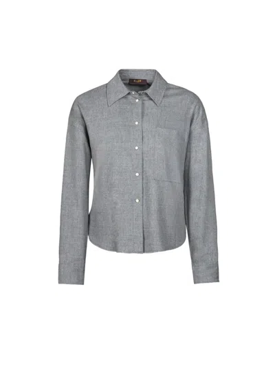 Moorer Mindy Shirt In Gray