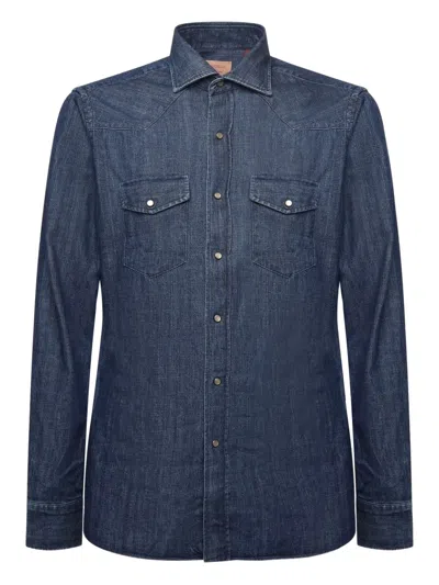 Luigi Borrelli Flap-pocket Shirt In Blue